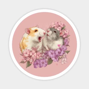 Floral Rodent Friends Magnet